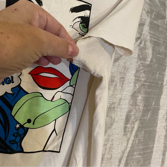 Primark t shirt, SZ XL, fair condition, WOW OMG, pop tee shirt. See pics - Picture 5 of 7